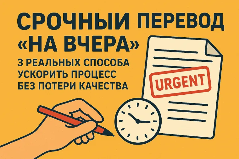 Срочный перевод «на вчера»: 3 реальных способа ускорить процесс без потери качества